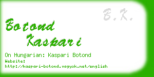 botond kaspari business card